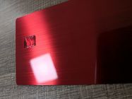 Лоснистый 0.8mm простой красный почищенный щеткой обломок карты банка металла небольшой для супермаркета