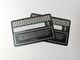 Прочные штейновые черные визитные карточки металла с серебряной панелью печатания и подписи